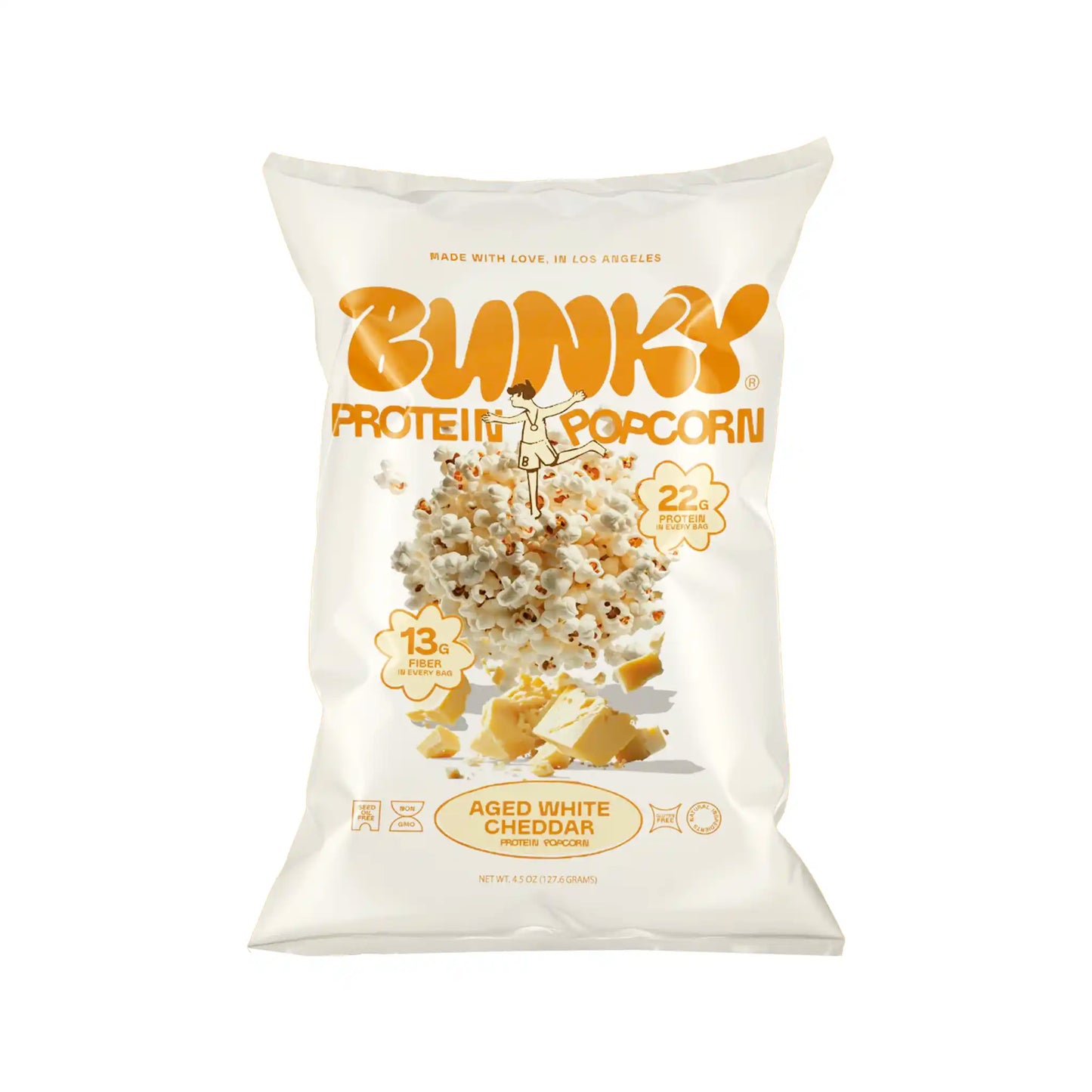 BUNKY AGED WHITE CHEDDAR PROTEIN POPCORN 4.5oz