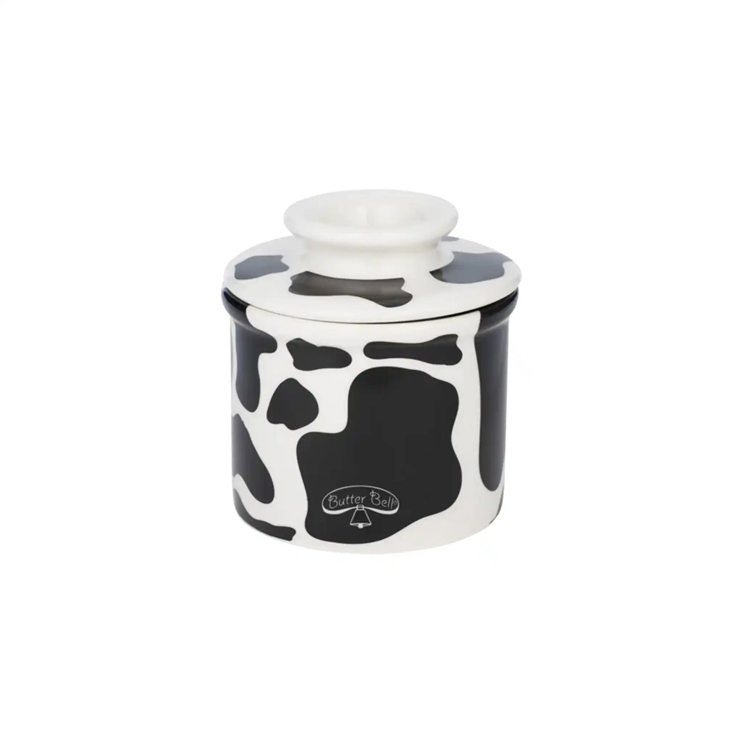 BUTTER BELL CROCK CAFE FARMHOUSE COW BLACK&WHITE