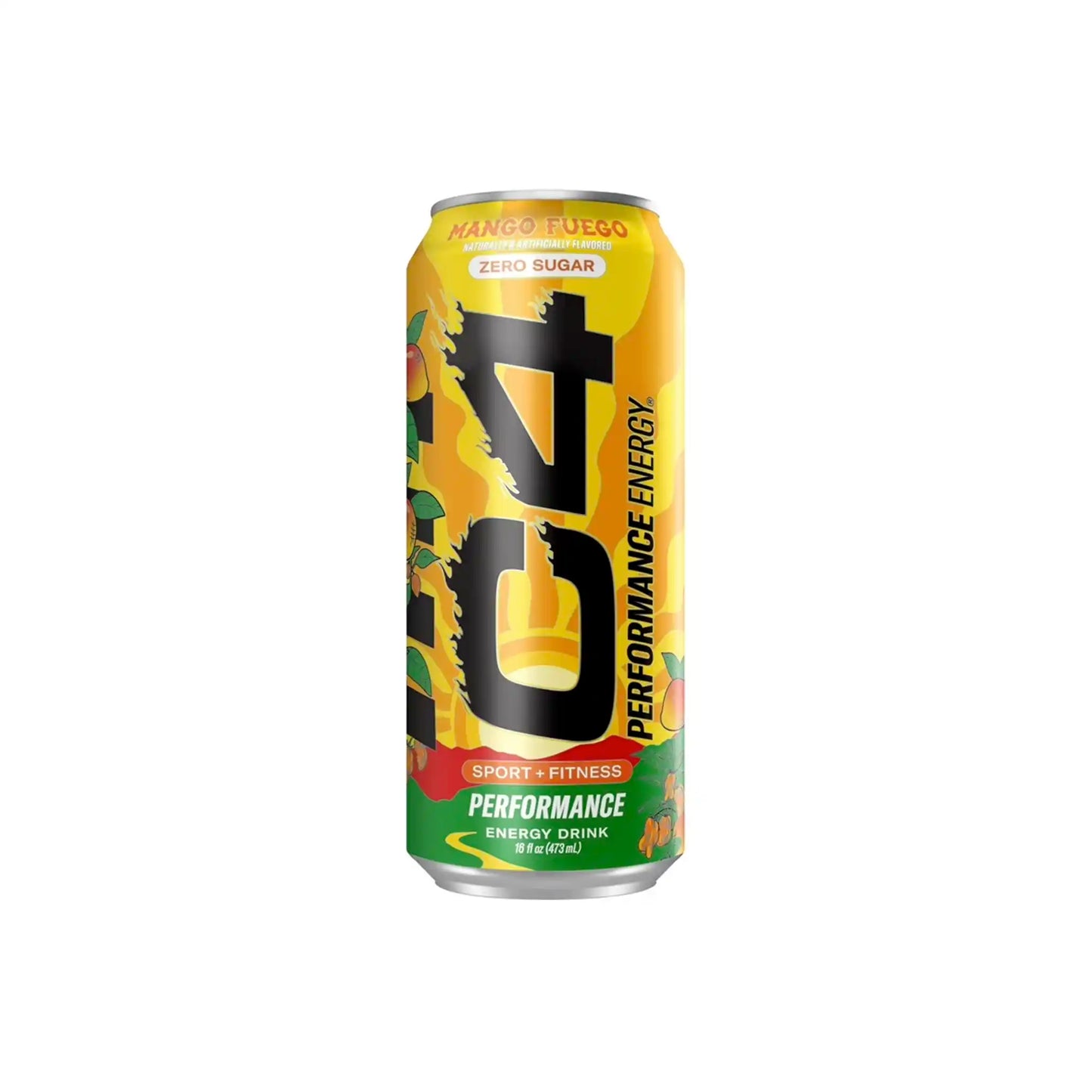C4 MANGO FUEGO ZERO SUGAR ENERGY DRINK 16oz