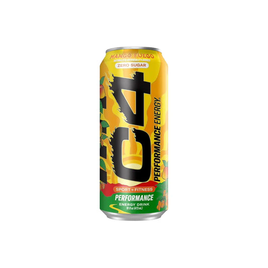 C4 MANGO FUEGO ZERO SUGAR ENERGY DRINK 16oz