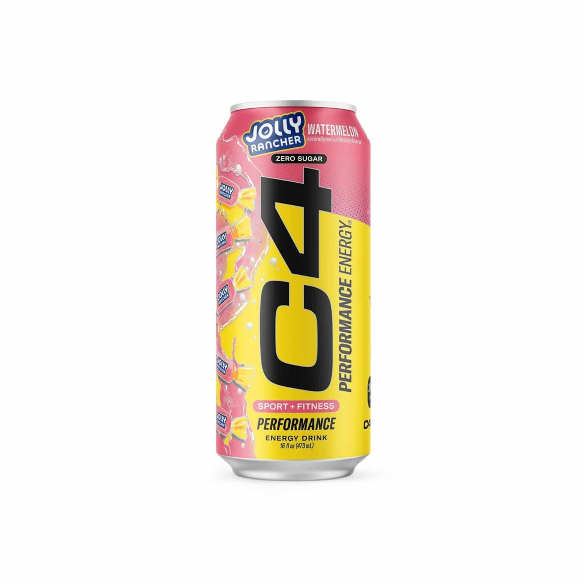 C4 ZERO SUGAR JOLLY RANCHER WATERMELON ENERGY DRINK 16oz