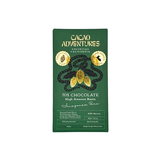 CACAO ADVENTURES 70% DARK CHOCOLATE BAR 50g