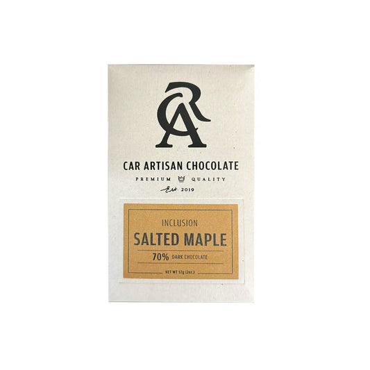 CAR ARTISAN CHOCOLATE 70% DARK CHOCOLATE WITH SALTED MAPLE 2oz