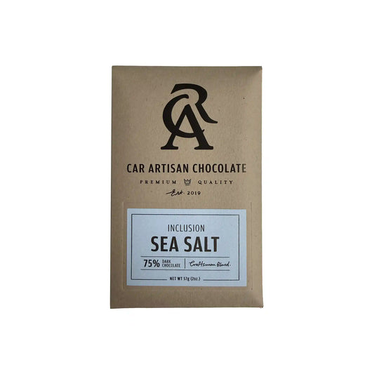 CAR ARTISAN CHOCOLATE 75% DARK CHOCOLATE WITH SEA SALT 2oz