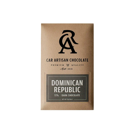 CAR ARTISAN CHOCOLATE DOMINICAN REPUBLIC 72% DARK CHOCOLATE  2oz