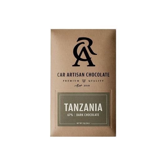 CAR ARTISAN CHOCOLATE TANZANIA 67% DARK CHOCOLATE 2oz