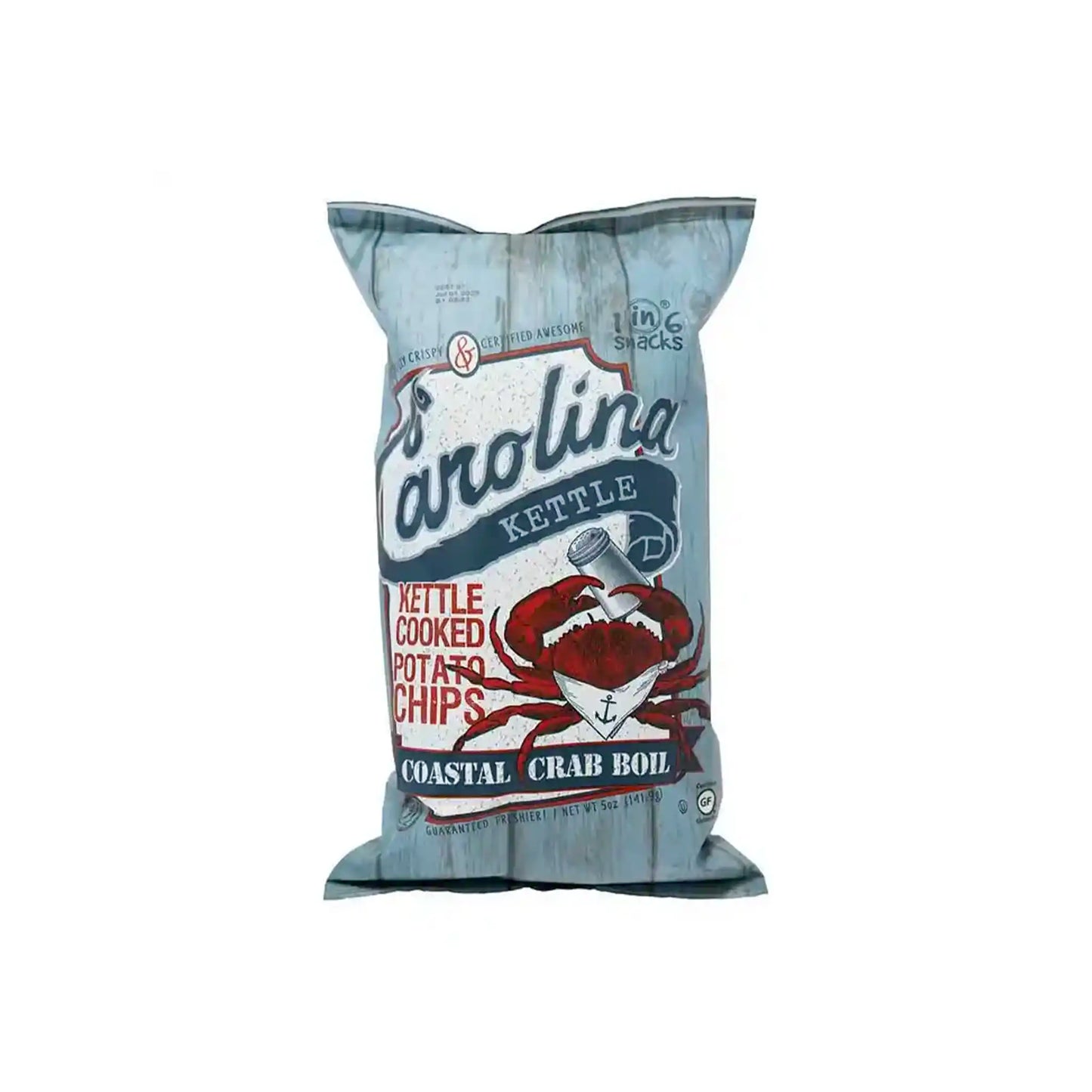 CAROLINA KETTLE COOKED COASTAL CRAB BOIL POTATO CHIPS 2oz