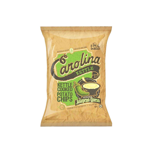 CAROLINA KETTLE COOKED JALAPENO QUESO POTATO CHIPS 2oz