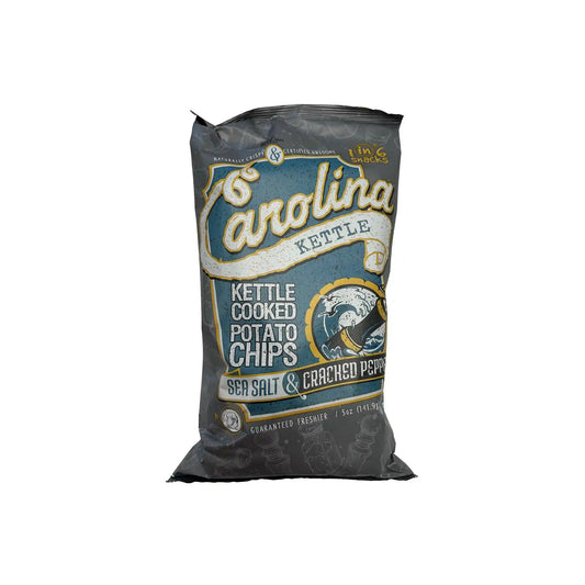 CAROLINA KETTLE COOKED SEA SALT & CRACKED PEPPER POTATO CHIPS 2oz
