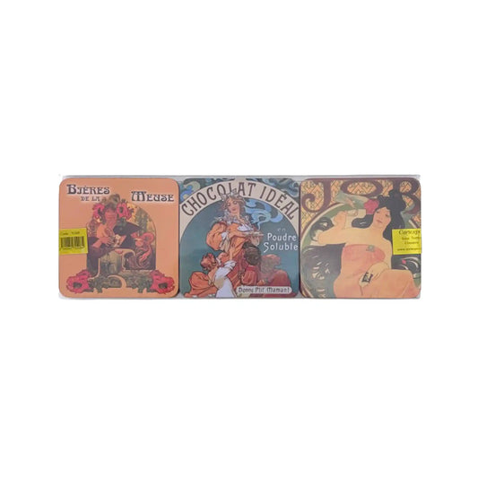 CARTEXPO MUCHA COASTERS 6PC