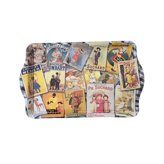 CARTEXPO "PATCHWORK CHOCOLAT" METAL TRAY