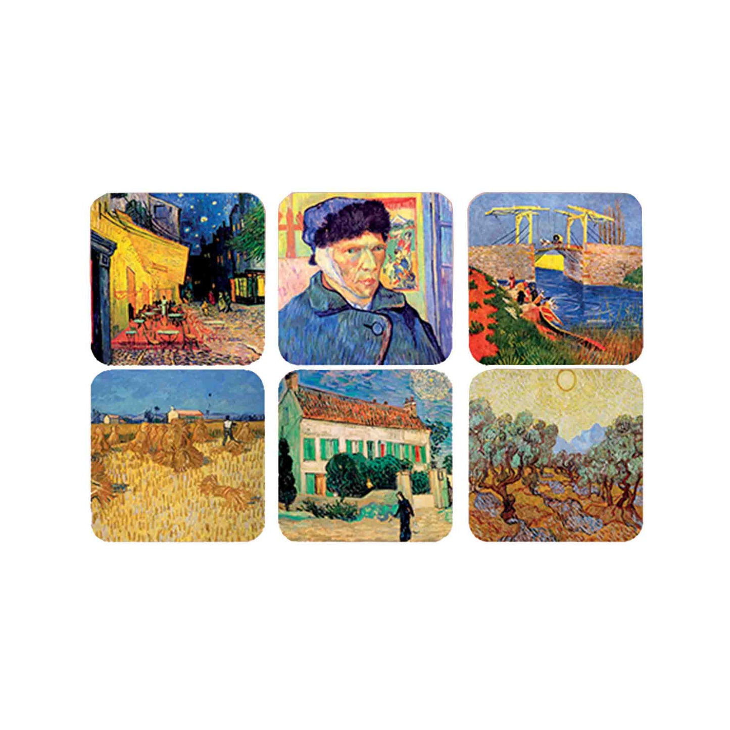 CARTEXPO VINCENT VAN GOUGH "N 2" COASTERS SET OF 6