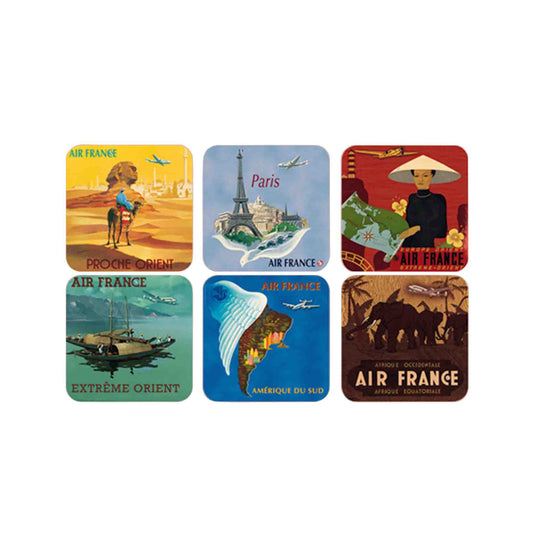 CARTEXPO "AIR FRANCE" COASTERS SET OF 6