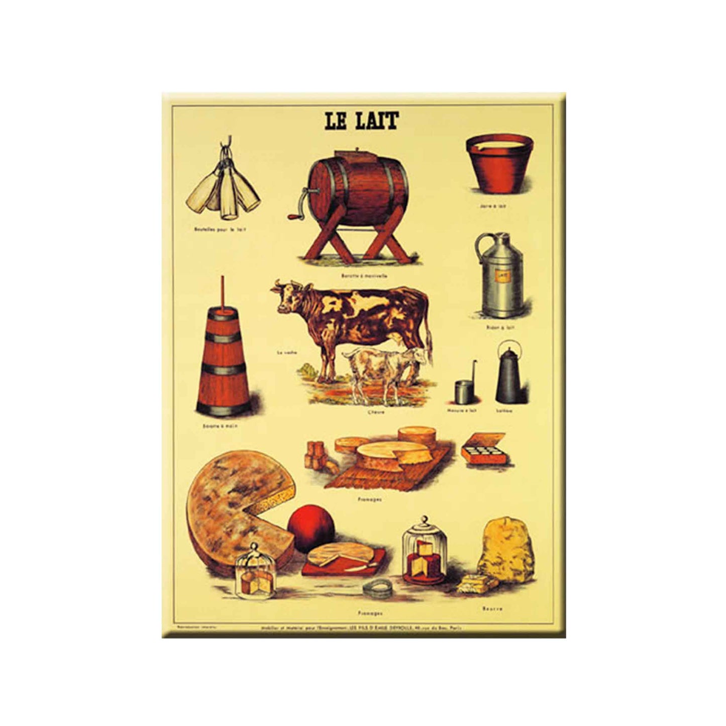 CARTEXPO "LE LAIT" LARGE METAL POSTER