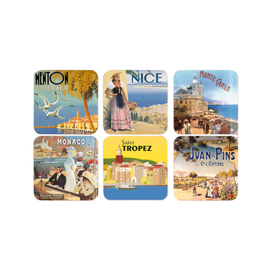 CARTEXPO "NICE MONACO" COASTERS SET OF 6