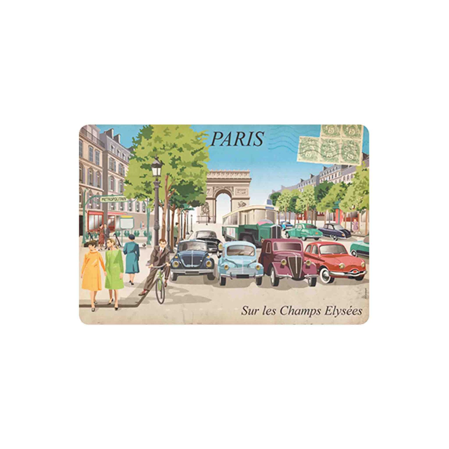 CARTEXPO "PARIS CHAMPS ELYSEES" VINTAGE STYLE PLACEMAT