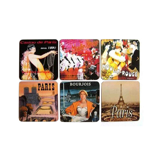 CARTEXPO "SEPIA PARIS EIFFEL" COASTERS SET OF 6