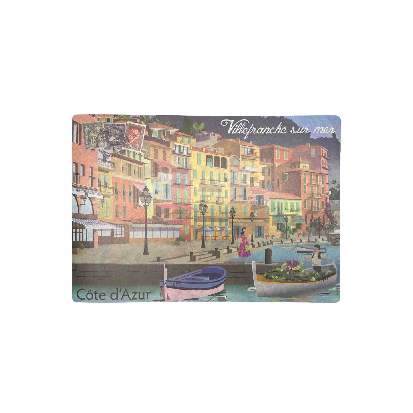 CARTEXPO "VILLEFRANCHE SUR MER" VINTAGE STYLE PLACEMAT