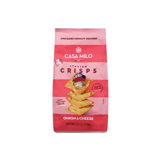 CASA MILO ONION & CHEESE ITALIAN CRISPS 150g