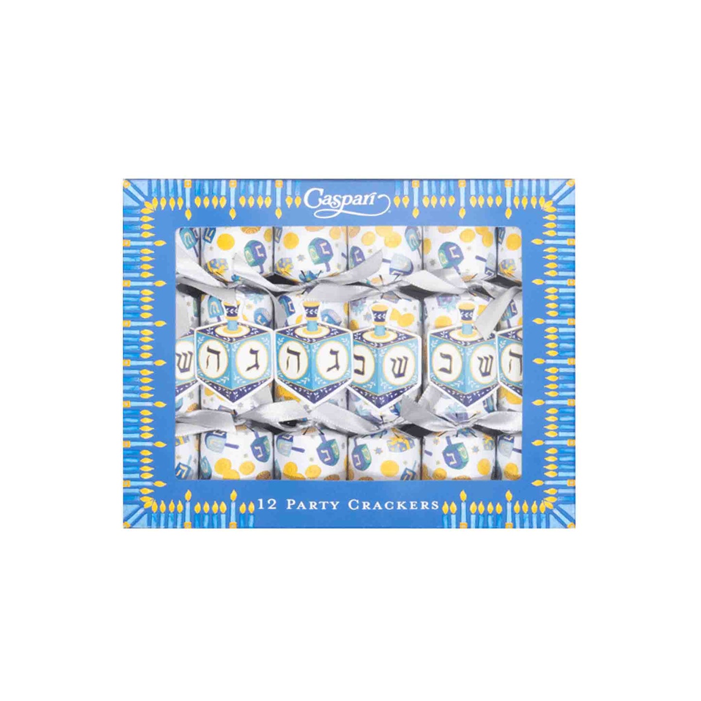 CASPARI 12 DREIDEL MINI PARTY CRACKERS