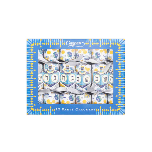 CASPARI 12 DREIDEL MINI PARTY CRACKERS
