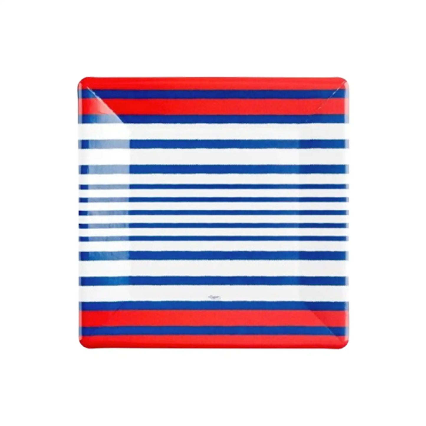 CASPARI BRETON STRIPE DESSERT PLATES  8 PACK