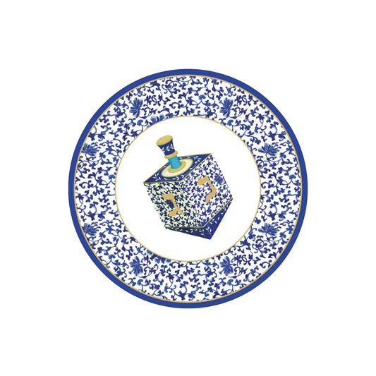 CASPARI DREIDELS DESSERT PLATES 8ct