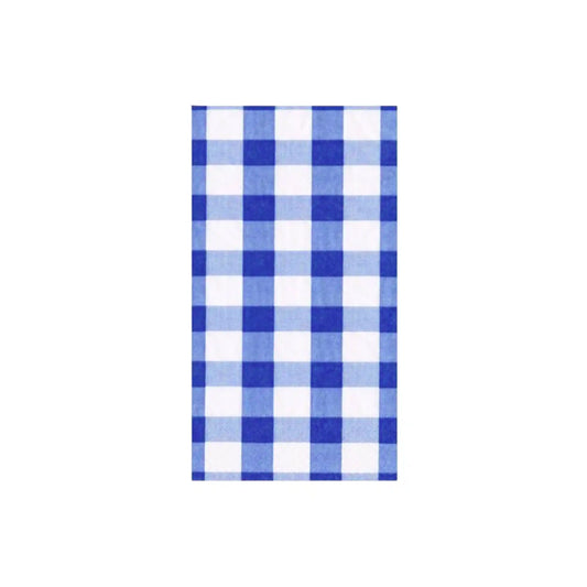 CASPARI GINGHAM BLUE NAPKINS 15ct
