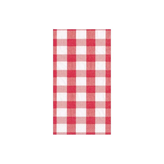 CASPARI GINGHAM RED NAPKINS 15ct