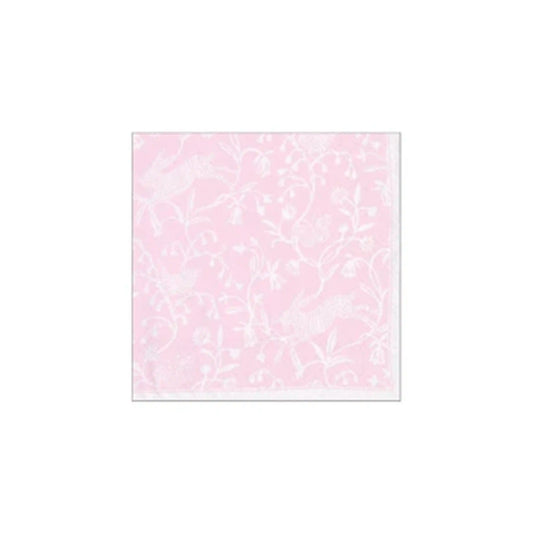 CASPARI HEDGEROW PETAL PINK COCKTAIL NAPKINS 20 COUNT