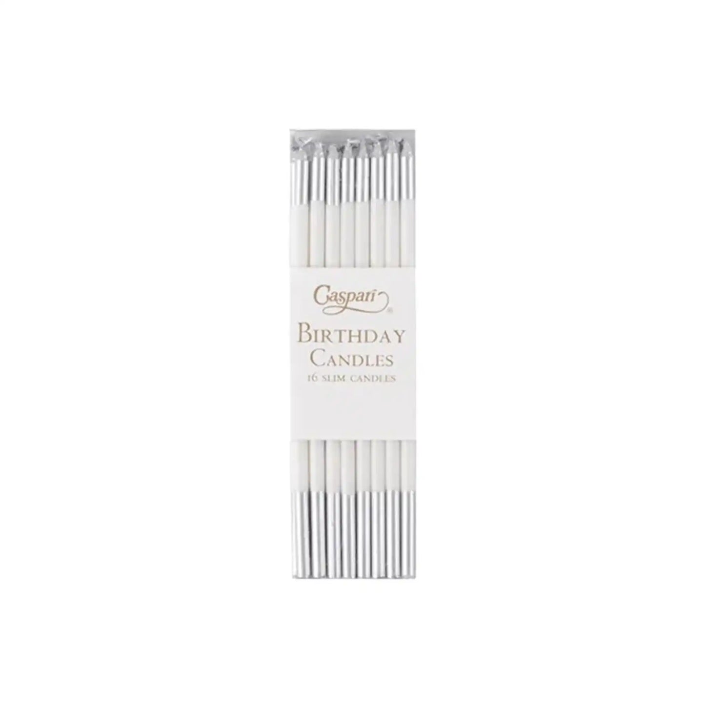 CASPARI SLIM CANDLES WHITE/SILVER