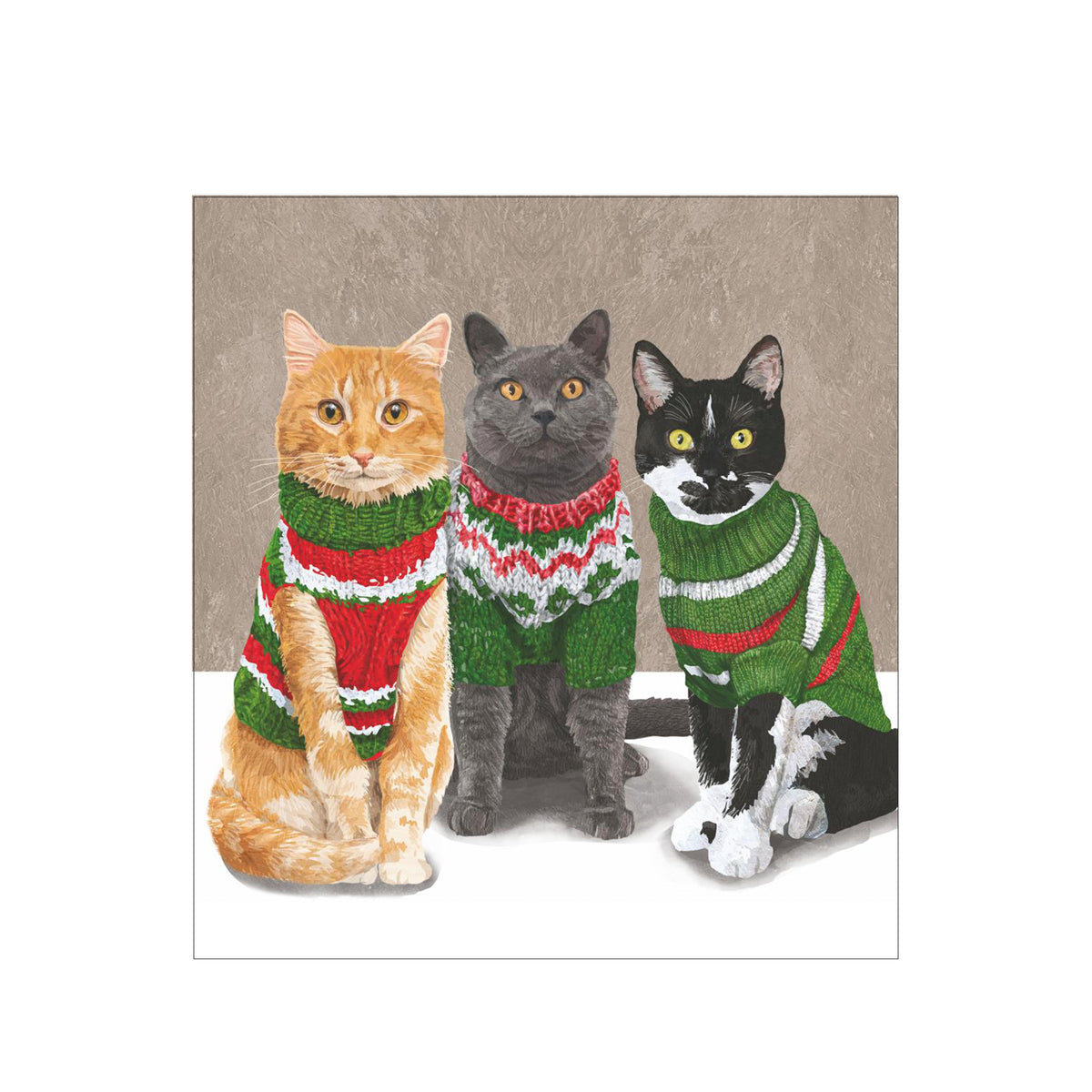 BEVERAGE NAPKIN SWEATER CATS