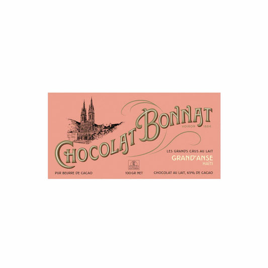 CHOCOLAT BONNAT GRAND'ANSE, HAITI 65% MILK CHOCOLATE 100g