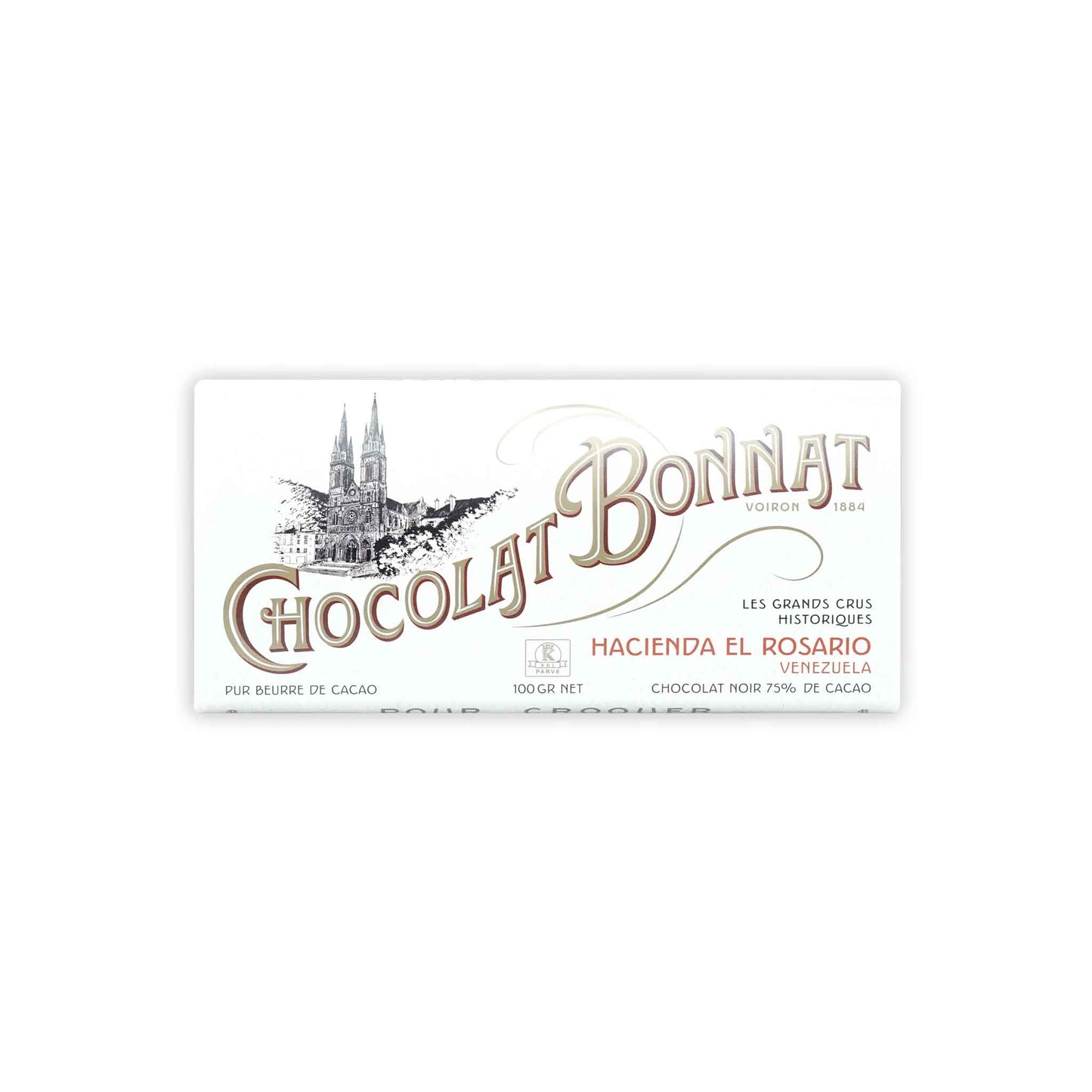 CHOCOLAT BONNAT HACIENDA EL ROSARIO VENEZUELA 75% DARK CHOCOLATE 100g