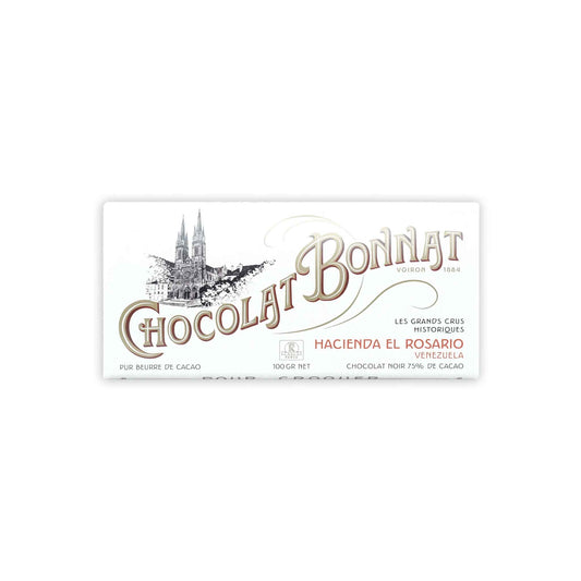 CHOCOLAT BONNAT HACIENDA EL ROSARIO VENEZUELA 75% DARK CHOCOLATE 100g