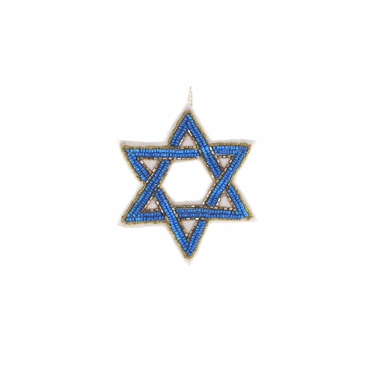CODY FOSTER BEADED STAR OF DAVID ORNAMENT