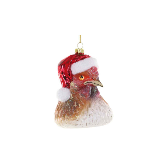 CODY FOSTER CHICKEN CLAUS ORNAMENT
