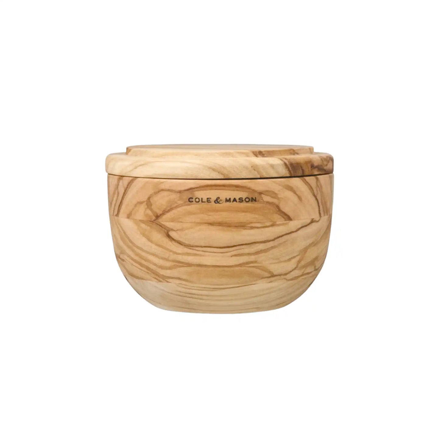 COLE & MASON PORTOBELLO OLIVE WOOD SALT CELLAR