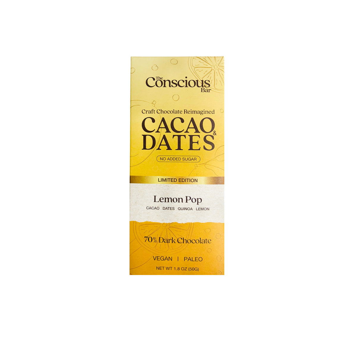 CONSCIOUS BAR LEMON POP 50g