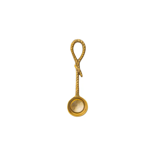 CREATIVE BRASS SPOON W/ROPE HANDLE