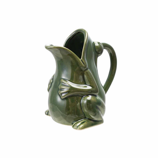 CREATIVE CO-OP FROG SHAPED PITCHER