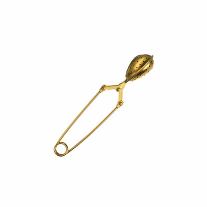 CREATIVE CO-OP HEART SHAPED TEA STRAINER - GOLD