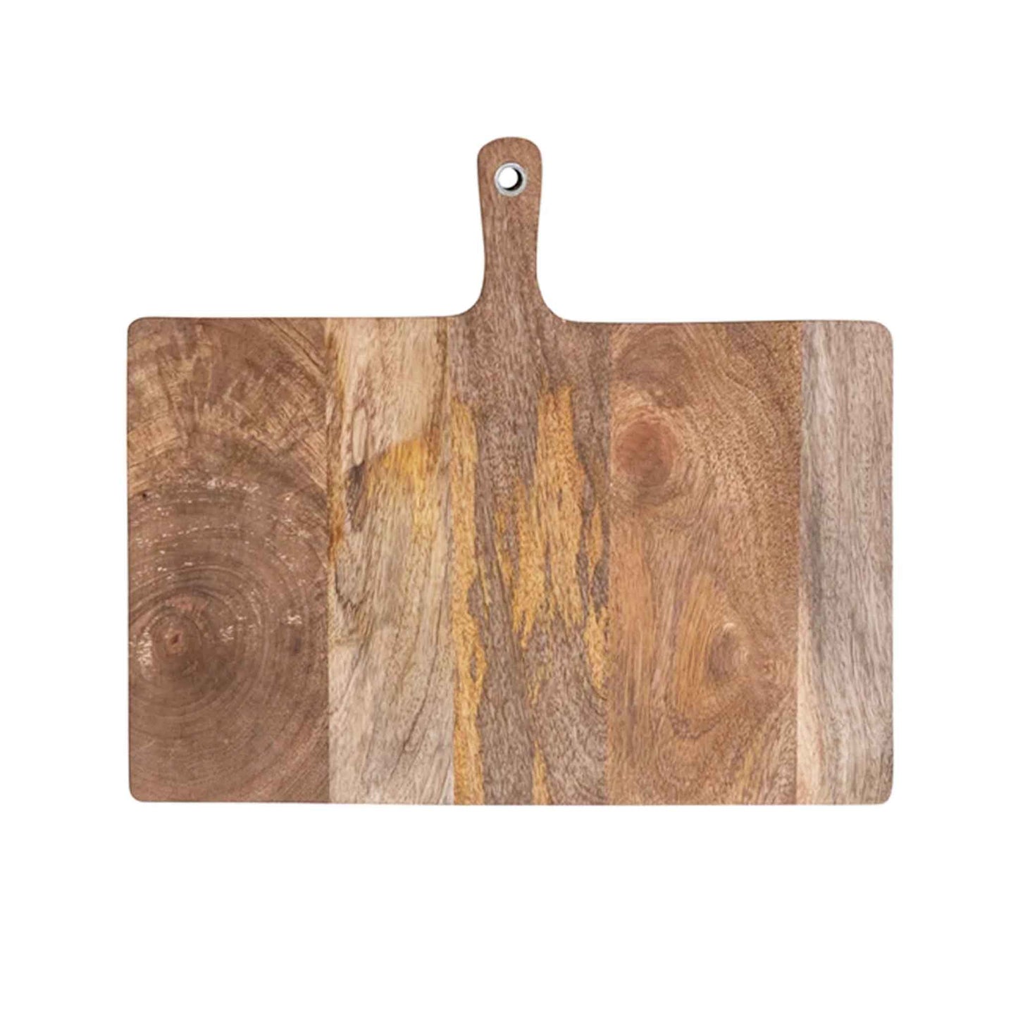 CREATIVE CO-OP MANGO WOOD CHESE BOARD WITH HANDLE
