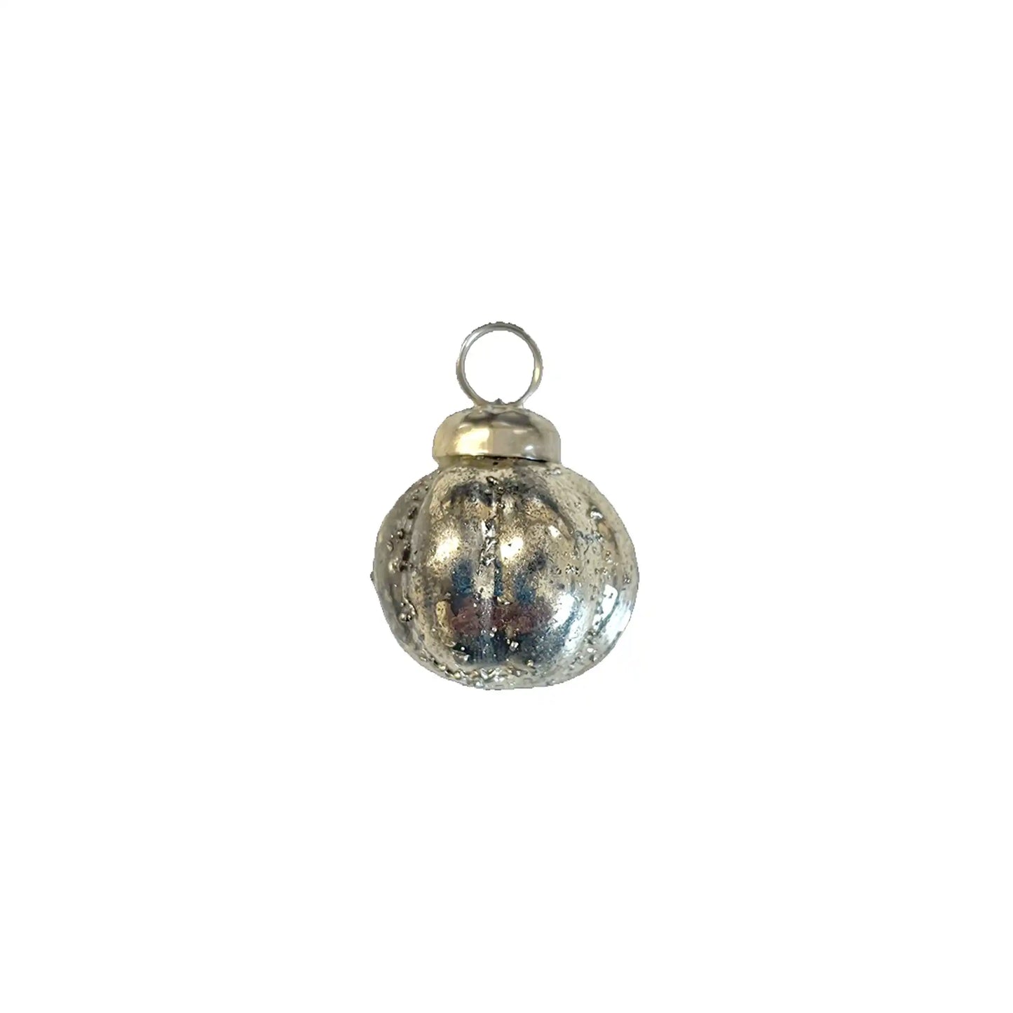 CREATIVE EMBOSSED MERCURY GLASS ORNAMENT SINGLE