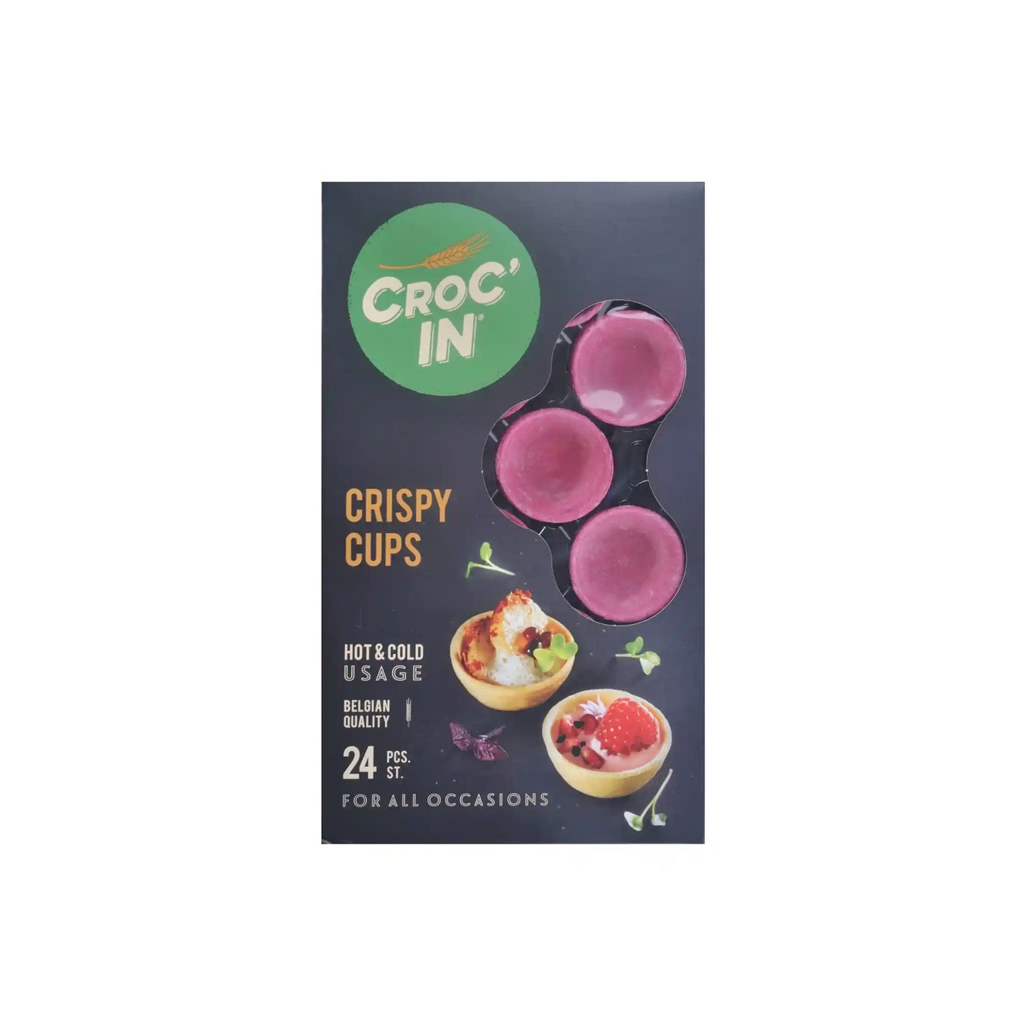 CROC' IN CRISPY CUPS FUSCHIA TARTLETT SHELLS 24 PIECES 72g