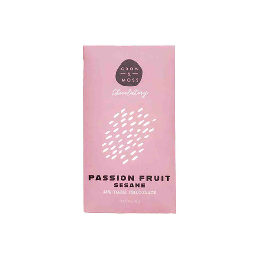 CROW & MOSS PASSION FRUIT SESAME 68% DARK CHOCOLATE 70g