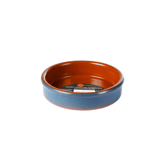 CENTRAL TERRISSAIRES DE BREDA CERAMICS TERRACOTTA CAZUELA - BLUE