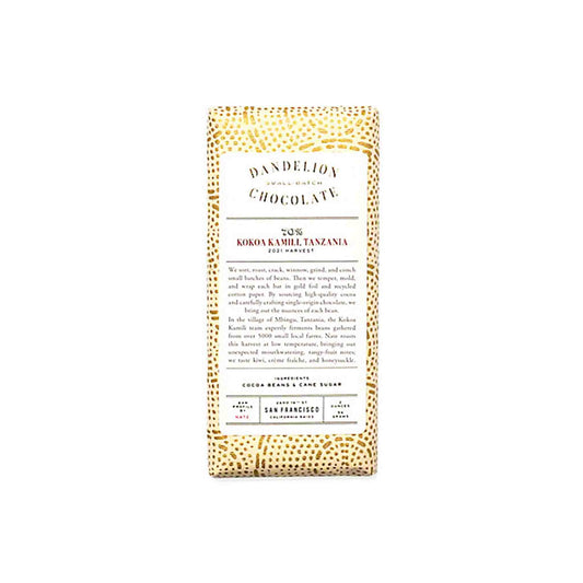 DANDELION KOKOA KAMILI TANZANIA 70% DARK CHOCOLATE 2oz