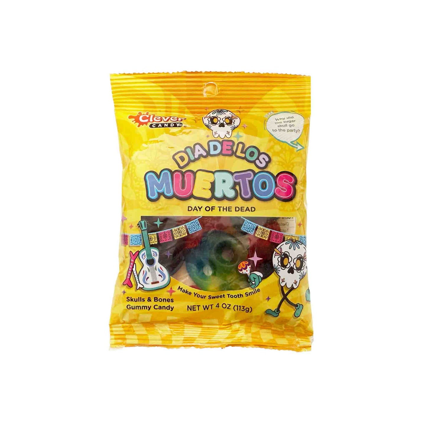 DAY OF THE DEAD SKULL & BONES GUMMY CANDY 4oz