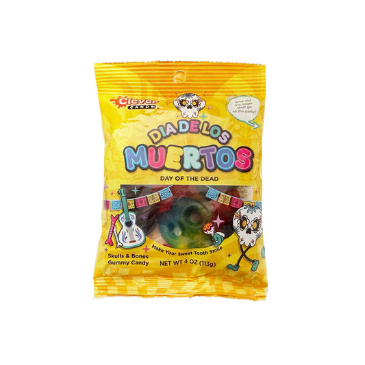 DAY OF THE DEAD SKULL & BONES GUMMY CANDY 4oz